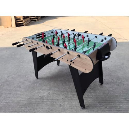 4ft Foosball Table Soccer Game Table Easy to Assemble with Wooden Steel Construction Indoor Sports Fun for Adults & Teens in Home&Apartments&Game Rooms - color: Wood