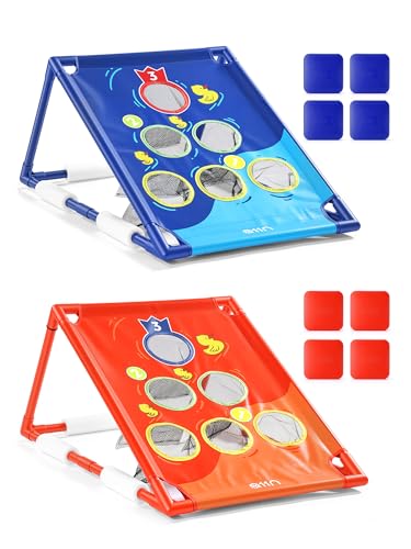A11N SPORTS Floating Pool Cornhole Set, Heavy-Duty PVC Water Cornhole Game for Adults & Kids, Includes Unsinkable Bean Bags & Target, Summer Swimming Pool Toys & Backyard Lawn Games for Parties