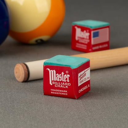 Master Billiard/Pool Cue Chalk Box, 12 Cubes - color: Green
