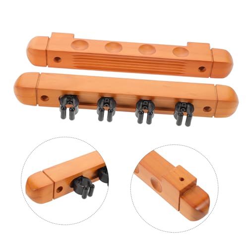 Outanaya Pcs Wall Mount Cue Rack Pool Stick Rack Wooden Billiard Cue Holder Wall-mounted for Billiards