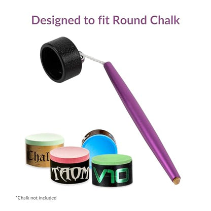 Aluminum Circle Pool Chalk Holder - Use with TAOM Pyro or TAOM V10 Chalk - Slip-in Pocket Pool Cue Chalk Holder - Cover Billiard Supplies - Snooker Accessory Chalk - color: Purple