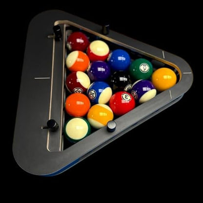 Precisions-Engineered Professional Billiard Rack System Adjustable Lock System Billiards Accessories That Eliminates Gaps for Wood Billiard 8-Ball/9-Ball Pro Triangles/Diamonds Pool Balls Racks - size: Triangle