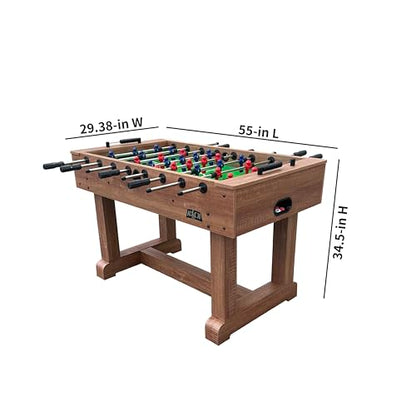 KICK Brigade 55" Foosball Table – Professional Full-Size Indoor Game Table - color: Brown