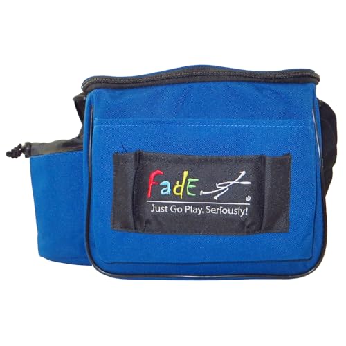 Fade Lite Disc Golf Bag – Compact, Lightweight, and Reliable Storage for New and Casual Players - Shoulder Strap Bag - Night Golf Bag - color: Royal Blue