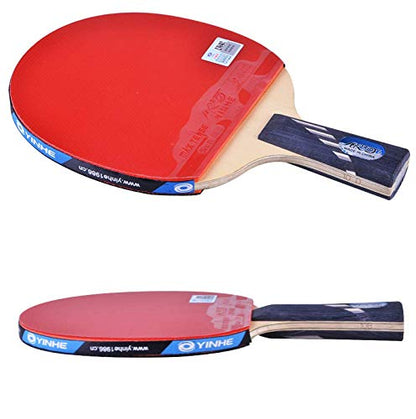 Professional Table Tennis Bat 9/10 Stars Advanced Ping Pong Bat 2 Layers of Carbon Fiber 5 Layers of Wood / 10 Stars/Long Handle (10 Stars Long Handle) - color: 10 Stars, size: Long handle