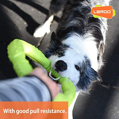 LaRoo Dog Ring Toy, Durable Soft Flying Disc for Throwing Catching Grabbing, Water Floating Dog Training Fetch Ring for Medium Large Breeds, Outdoor (Green/11.8Inch) - color: Green-L