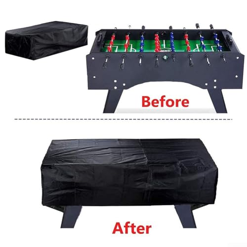 Waterproof Table Football Table Cover, 420D Oxford Fabric, 160 x 115 x 50 cm, Dustproof, UV Resistant, Outdoor Protection, with Storage Bag (Black)