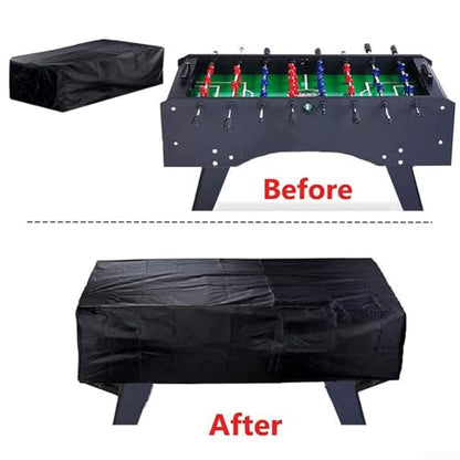 Waterproof Table Football Table Cover, 420D Oxford Fabric, 160 x 115 x 50 cm, Dustproof, UV Resistant, Outdoor Protection, with Storage Bag (Black)