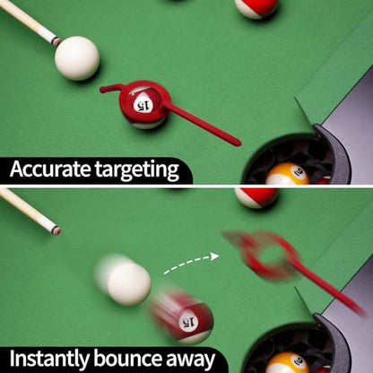 Pool Billiards Training Aid, Ball Position Marker with Adjustable Sight Guide, Practice Aiming Guide