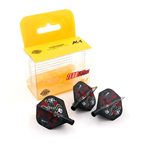 CUESOUL TERO AK4 Dart Flights Standard Shape,Peking Opera Design,Set of 3 pcs - color: Black