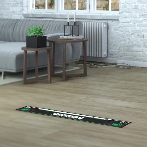 Winmau Darts Oche Line - High Visibility Throw Line Marker with Toe Markers for Consistent Stance - Self-Adhesive, Sticks to Hard Floors (Wood/Tile/Laminate) - Regulation Distance - style: Winmau Green