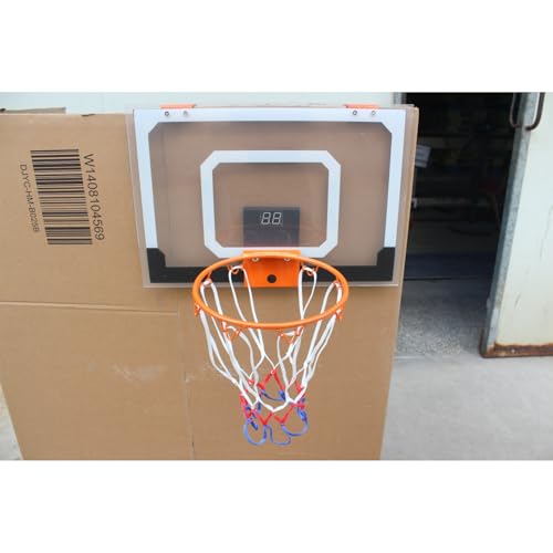 Smart Scoring Mini Hoop with Electronic Scoreboard - Black+Red