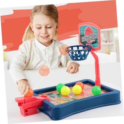 2 Sets Mini Basketball Game Desktop Basketball with Red Blue Hoops Educational Sports Game for Hand-Eye Coordination and Creative Play Fun Indoor Tabletop Activity