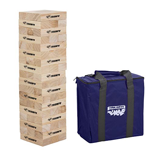 Triumph Sports Triumph Large Tumble Tower - Includes 54 Wood Tumble Blocks and Carry Case