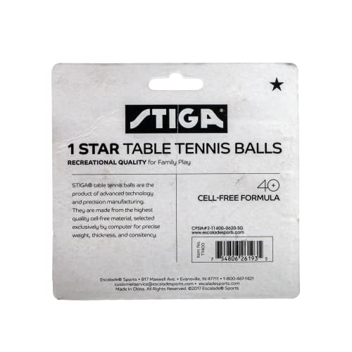 STIGA 1-Star Balls - color: Multi Color, size: 6 Pack