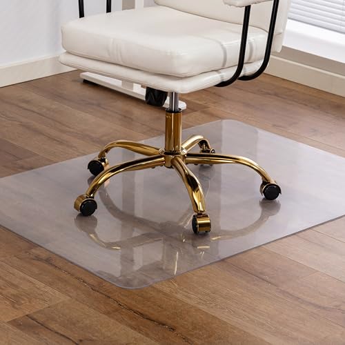 Clear Chair Mat for Hard Floor, 36 x 48 Inches, PVC Floor Mat Under Rolling Chairs for Easy Glide and Wood/Tile Protection, Rectangle - size: rectangle