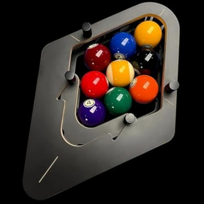 Precision-Engineered Professional Billiard Rack System That Eliminates Gaps, Wood Billiard 8-Ball/9-Ball Pro Triangle/Diamond Pool Ball Racks, for Tournament Play, Delivers Perfect Racks - color: 2PCS*MIX