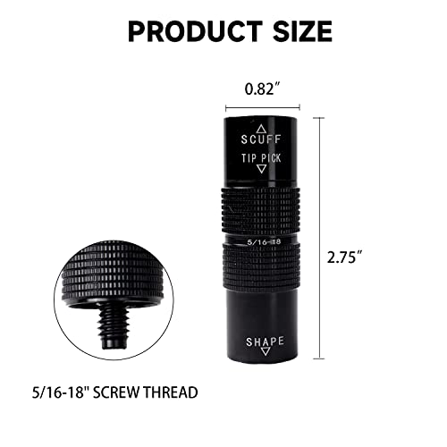 GSE Games & Sports Expert Billiard Pool Cue Tip Tool, Stick Scuffer/Shaper/Aerator/Joint Protector Tool, Billiard Accessories - style: 3-in-1 Tool with 5/16-18 Joint Protector