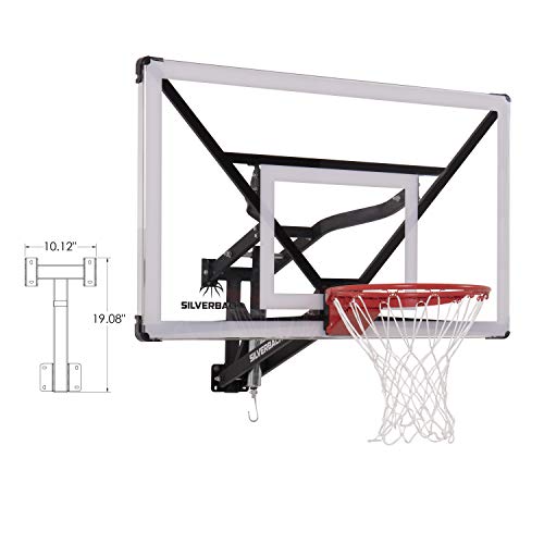 Silverback NXT 54" Wall Mounted Basketball Hoop, Indoor / Outdoor Basketball Hoop with QuickPlay Design - color: Blue-Black