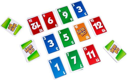 Mattel Games Skip Bo Card Game in Decorative Tin with 162 Cards, Sequencing Family Game for 2 to 6 Players, Kids Gift for Ages 7 Years & Older (Amazon Exclusive) - style: Skip-Bo