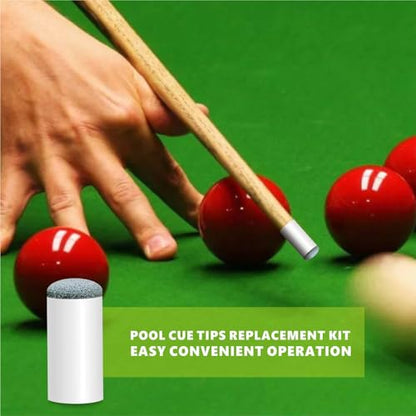 40pcs Slip On Pool Cue Tips，Premium Replacement Pool Cue Tips ，2 Sizes Pool Stick Tips No Glue or Tool Required Billiard Cue Tips Replacement 10mm, 13mm Billiard Stick Tips for Snooker and Pool Cues