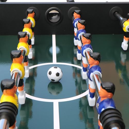 54.5" Full-Size Foosball Table for Adults, Competition Game Table with Robot Players, Electroplated Steel Rods, Adjustable Legs & Scoreboard, MDF Frame Soccer Table for Game Room, Office & Man Cave