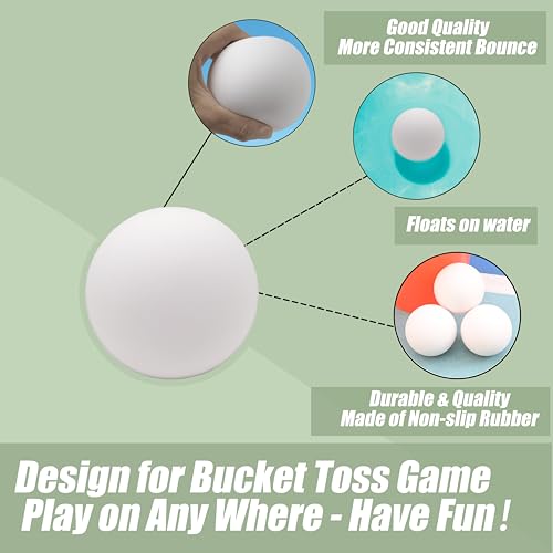 Bucket Toss Replacement Balls 3 Pack for Outdoor Yard Game - style: Pong balls