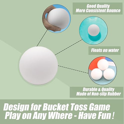Bucket Toss Replacement Balls 3 Pack for Outdoor Yard Game - style: Pong balls