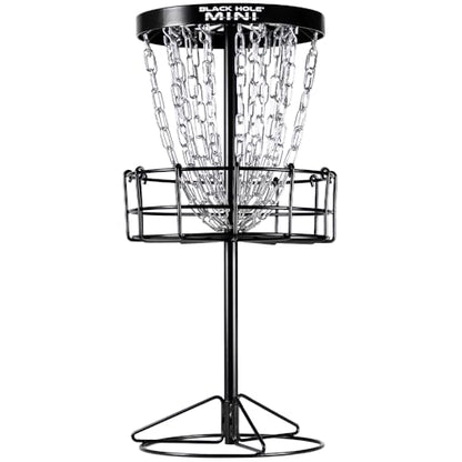 MVP Disc Sports Black Hole Mini 24-Chain Disc Golf Basket Target (26.5" Tall Mini Basket)
