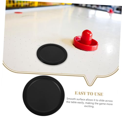Desktop Ice Hockey Pucks Plastic Black Table Hockey Pucks Small Hockey Accessories Indoor Hockey - color: Black