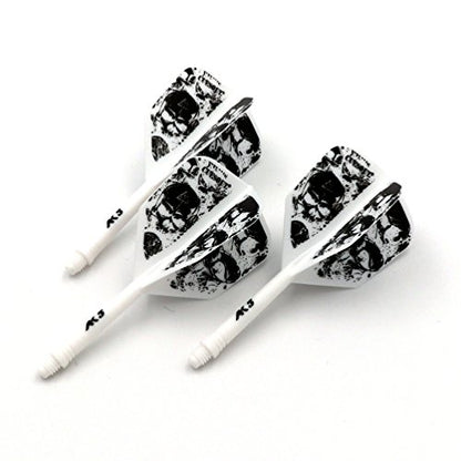CUESOUL ROST Integrated Dart Shaft and Dart Flight Standard/Slim/Diamond/Big Wing/Tear/Diamond - color: 28mm-Big Wing Shape-White Skeleton