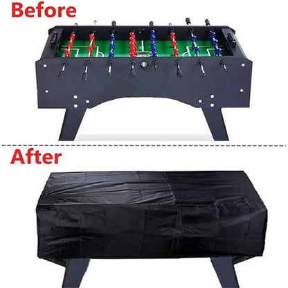 Pool Table Cover Folding Foosball Table Cover Waterproof Fabric For Soccer Game Tables Moisture Resistant Case(Gray)