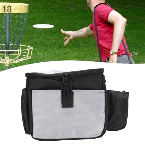 Disc Golf Bag, Starter Bag, Disc Carrier with Detachable Adjustable Shoulder Strap & Multiple Pockets, Ideal for Discs, Accessories & Essentials