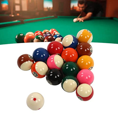 Billiards Balls Replacement, 5.72cm Billiards Balls 16 Pieces Large Size Resin Pool Balls Set for Entertainment