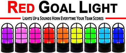 Ice Hockey Goal Light & Horn sounds and lights red when your team scores. Linked to & compatible with all arena scoreboard systems. Use with any mobile device or desktop pc on wifi network - style: All Sport RGB Light