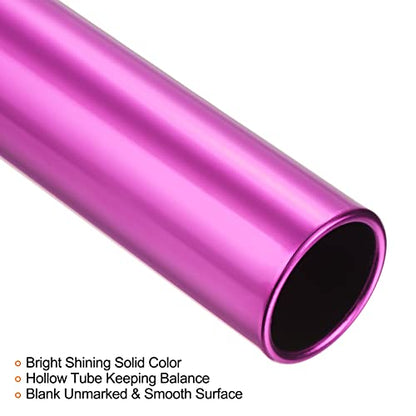 PATIKIL Relay Track Baton, Aluminum Alloy Tube Field Running Race Stick for Outdoor Athletics Sport Game Tool - color: Pink