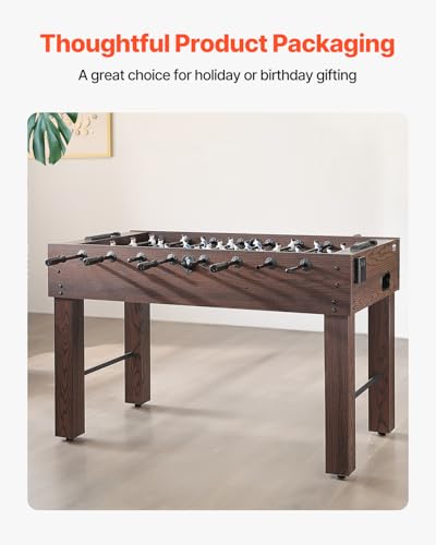 VEVOR Foosball Table, 55 inch / 42 inch Standard Size Foosball Table, Indoor Full Size Football Table for Home, Family, and Game Room, Soccer with Durable Soccer Set - size: 55IN