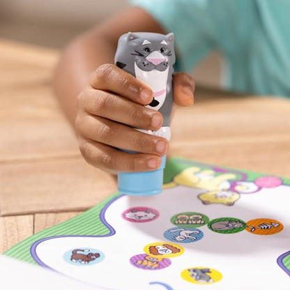 Melissa & Doug Sticker Wow!™ 24-Page Activity Pad and Sticker Stamper, 300 Stickers, Arts and Crafts Fidget Toy Collectible Character – Cat - for Kids Ages 3+ - FSC Certified - color: Cat, size: Single