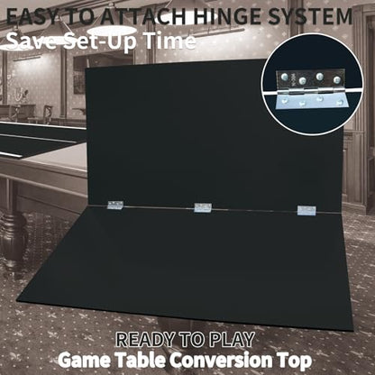 7/8/9ft Mid-Size Ping Pong Conversion Top with Net Set for Billiard and Pool Tables - Regulation Top Converts Billiards into Ping Pong Table Blue/Green/Black - color: blakc, size: 9 FT
