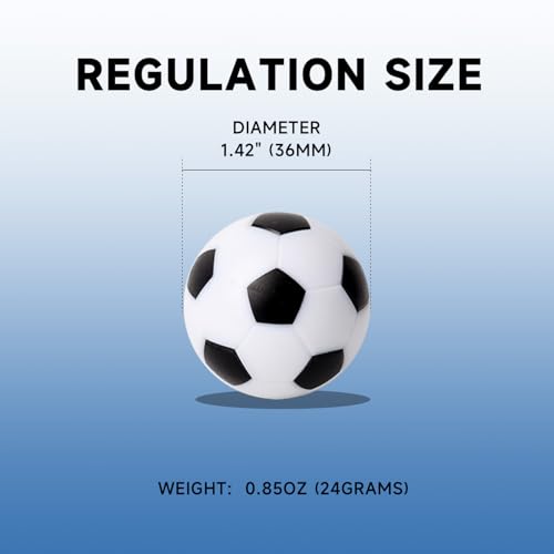 GSE Games & Sports Expert 6/12-Pack Foosball Table Replacement Balls, 36mm(1.42") Tabletop Soccer Football Balls for Foosball Table Accessories - color: White-12 Pack