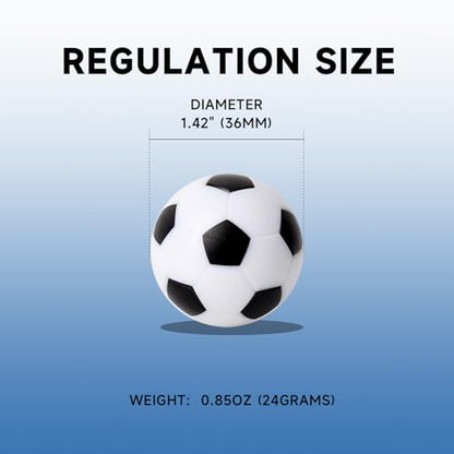 GSE Games & Sports Expert 6/12-Pack Foosball Table Replacement Balls, 36mm(1.42") Tabletop Soccer Football Balls for Foosball Table Accessories - color: White-6 Pack