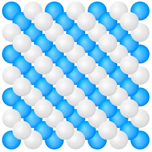Hanaive 100 Pack Table Tennis Balls Multi Colored 40mm Plastic Balls Bulk Washable Small Game for Carnival Pool Games, Party Decoration Pet Toy - color: White, Light Blue