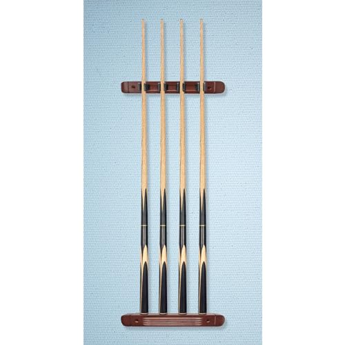 Billiard/Pool Cue Wall Rack - 4 Cue Stick Holder, Wall Mounted Rack (Burgundy) - color: Burgundy, size: 4 Cues Holder