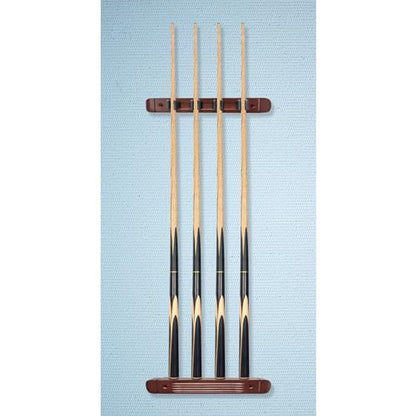 Billiard/Pool Cue Wall Rack - 4 Cue Stick Holder, Wall Mounted Rack (Burgundy) - color: Burgundy, size: 4 Cues Holder