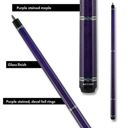 Action Value Billiards Pool Cue Stick - Blue Metallic - color: Multi, size: 21oz