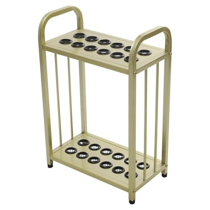 12-Hole Pool Cue Holder Floor Stand, Billiards Cue Rack with Rubber Protectors & Non-Slip Feet, Large Capacity Storage for Billiards Room, Game Room, Bar, Club