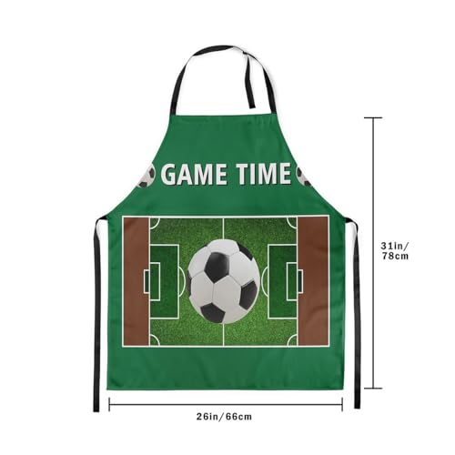 Manfei Baseball Kids Kitchen Apron - color: Green