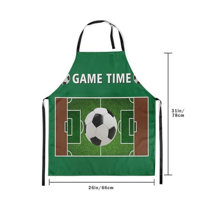 Manfei Baseball Kids Kitchen Apron - color: Green