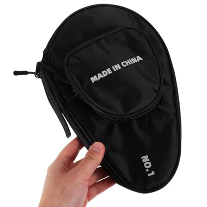 OSALADI Table Tennis Paddle Case Waterproof Paddle Cover Bag Storage Pocket and 7 Balls Professional Protective Racket Organizer for Ping Pong Players