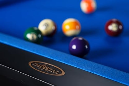 Regal Slate Billiard Pool Table with Professional 1" Thick 3 pcs Slate (Sleek Ebony, 7FT and 8FT) - size: 7FT With Installation